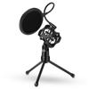 Microphone Tripod Stand Up and Down Mic Holder with ABS Material Double Scream Filters for Microphone Less Than 1.73INCH