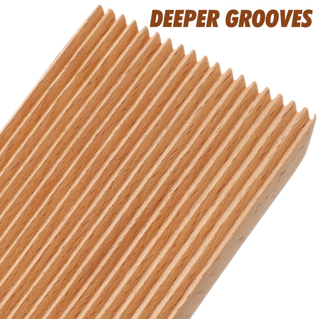 1 Set Wooden Gnochi Board High Quality Materials Pasta Shaping Tool Easy Grip Handle Steady Rolling Kitchen Accessory