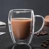Glass Coffee Mugs with Handle Beverage Glasses Heat Resistant with Handle for Juice Drinks Lead Free