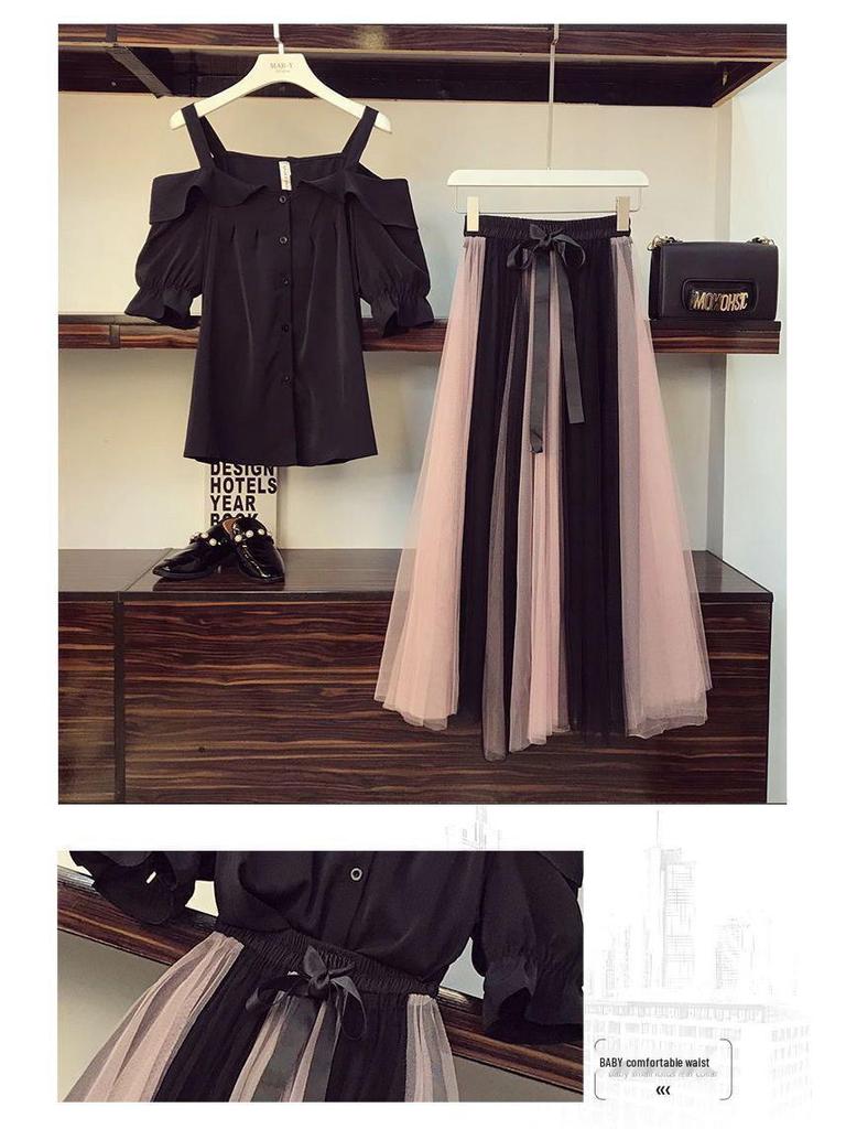 Plus Size Spring/Summer 2021 Slimming Fashion Dress Set for Women