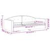 Daybed Light Grey 90x200 Cm Velvet