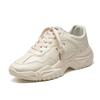 Genuine leather dad shoes trendy casual versatile men's spring and autumn ultra-light thick-soled heightening sports trendy shoes