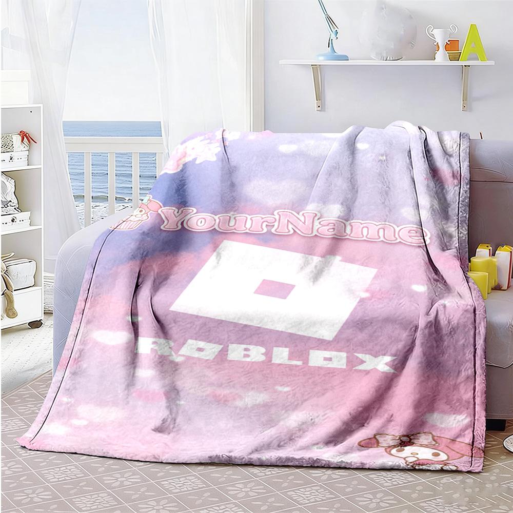 Roblox 14 Personalized Text Blanket Gift Personalized Blanket Comfortable Perfect for Home Decor Sofa Living Room Picnics Four Seasons Universal