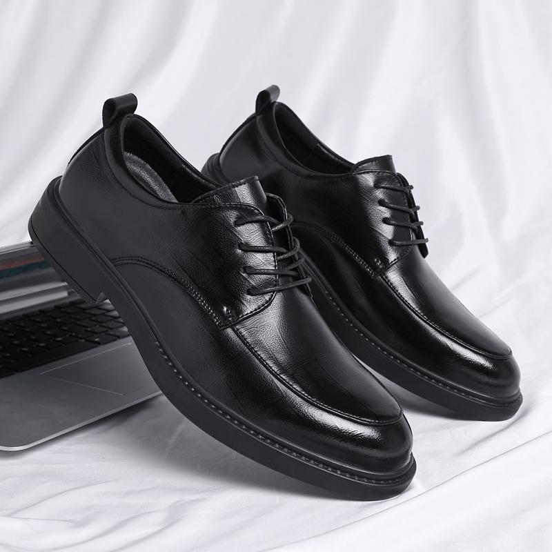 British Style Man Sneakers Casual Leather Men Oxford Shoes Lace-up Business Shoes Classic Comfy Formal Dress Footwear Suit Shoes
