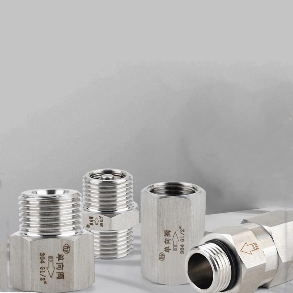 

1/8 1/4 3/8 1/2 3/4 1 BSPP Female Male 304 Stainlees Steel One Way Non-return Check Valve Water Gas Oil High Pressure G1l4 Male To Male