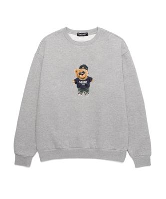 VANNWORKS Over Size Bear Oversized Sweatshirt (Vndts116) Melange Grey