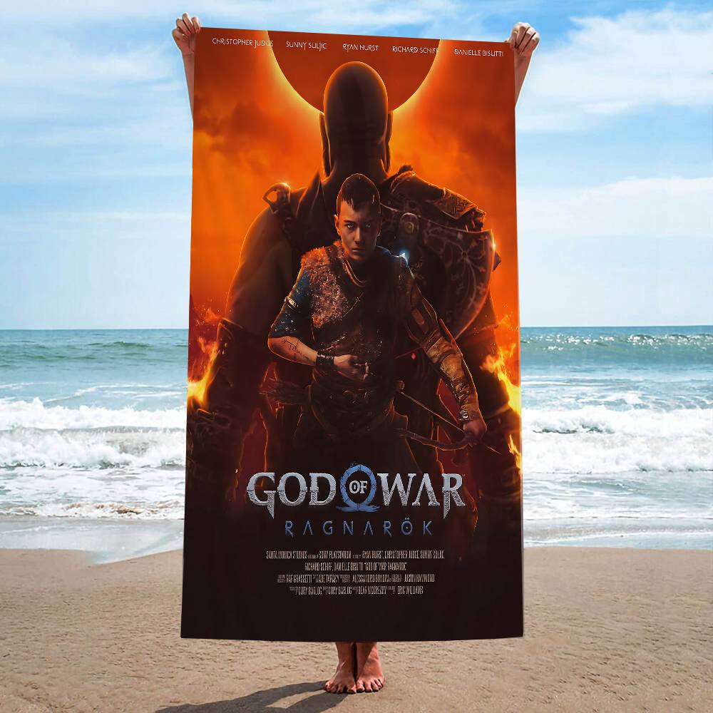 God Of War Single Player Game Bath Towel Microfiber Soft Water Absorbing Breathable For Girl Kids Decorative Cartoon Beach