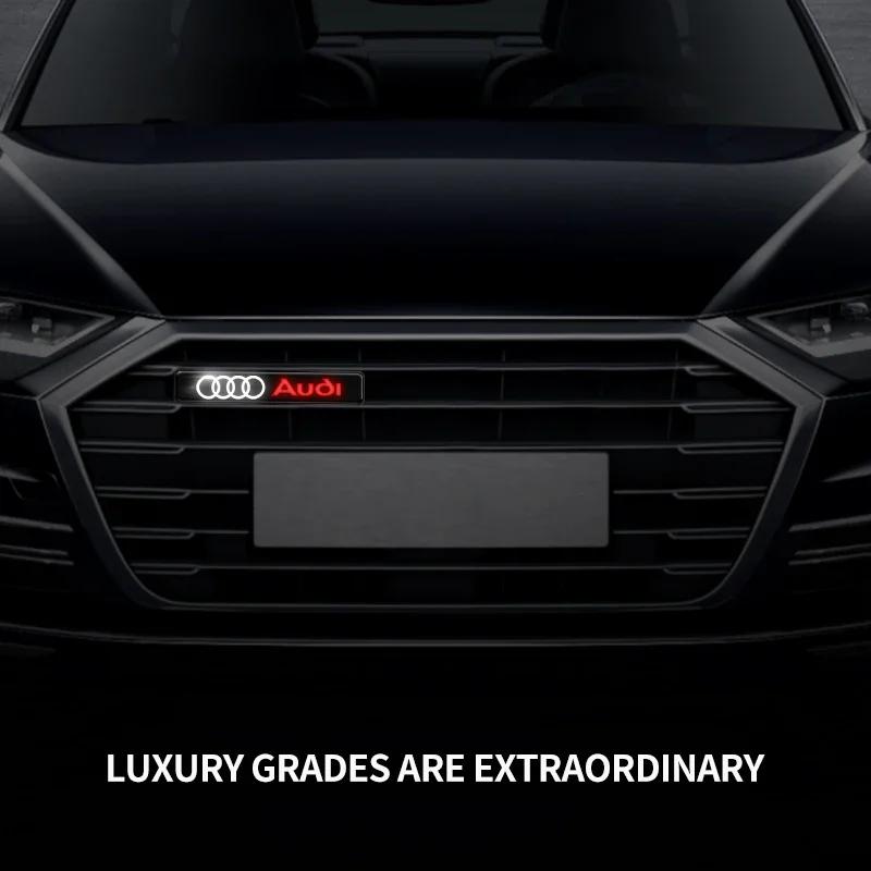 Front Grille Decoration Badge Car Head Grill Emblem LED Light hot Sline A6 Q3 A3 B5 B6 B7 B8 B9 Q7 8P 8V 8L A5 A4 C6 C5 C7 4F