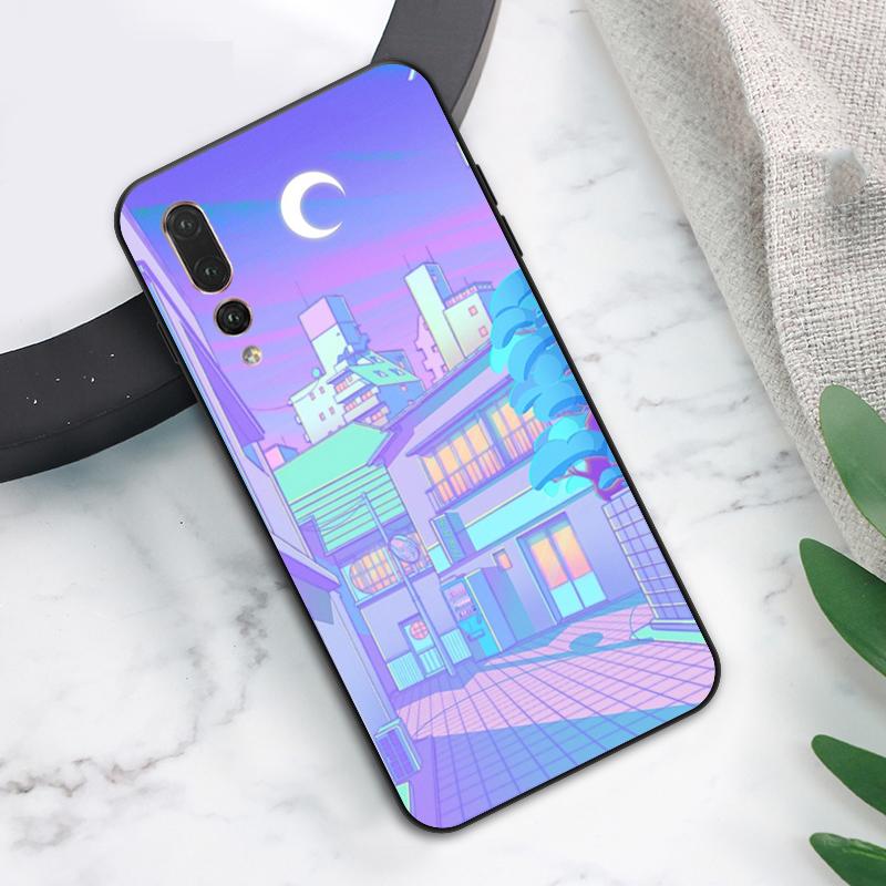 Pastel Japan Kyoto City Case For Huawei Nova 12s 12i 11i 8i 7i Y73 Y70 Y90 Y60 Y72 Y61 Y91 9 10 SE P40 Lite P30 Pro