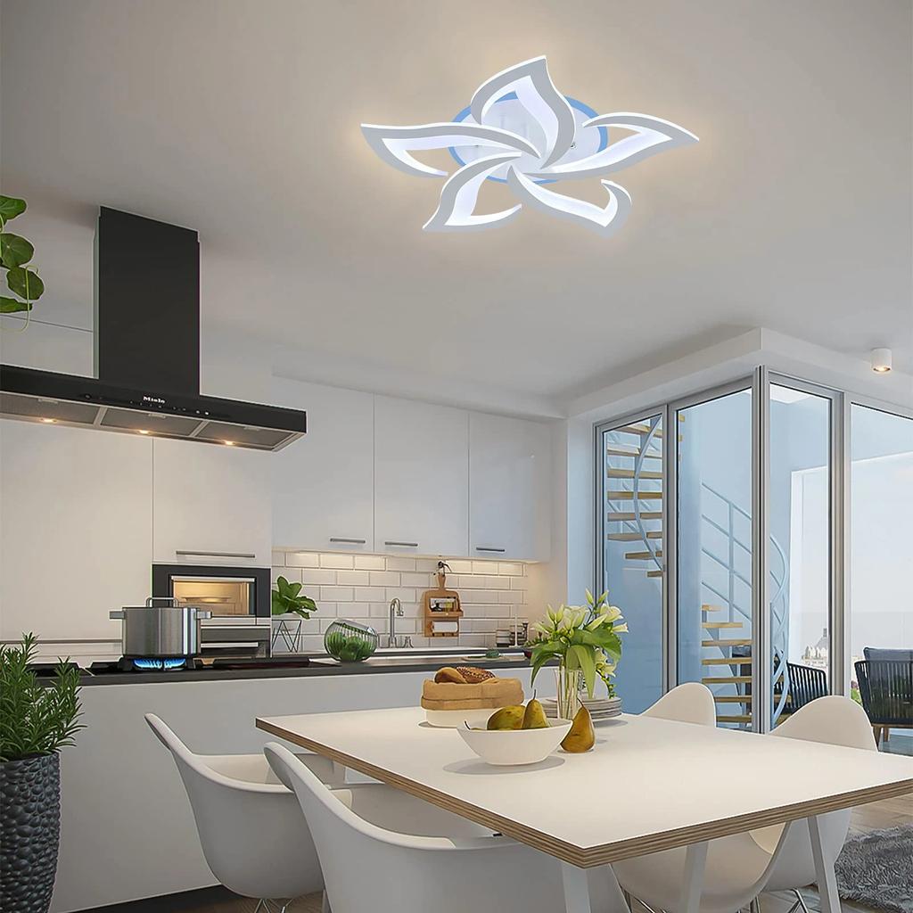 IRALAN Modern Romantic Simple Style LED Backlight Design Petal Shape APP control Chandelier Color Light Indoor Home Decoration