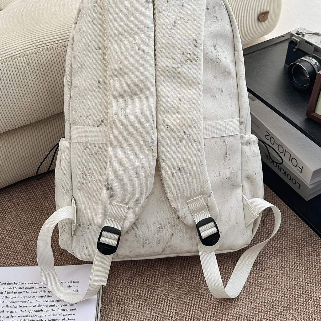 Schoolbag Tie-dye Campus Simple Versatile Backpack Female High School Students Junior High School Students School Bag Large Capacity Backpack