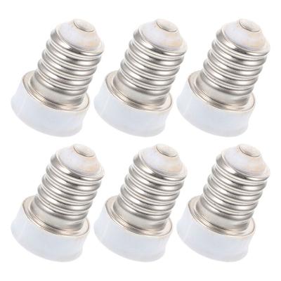 6Pcs Light Bulb Adapter E14 To E12 Socket Converter Sturdy Lamp Socket Replacement for Easy Fixture Upgrade Light Bulb Adapter
