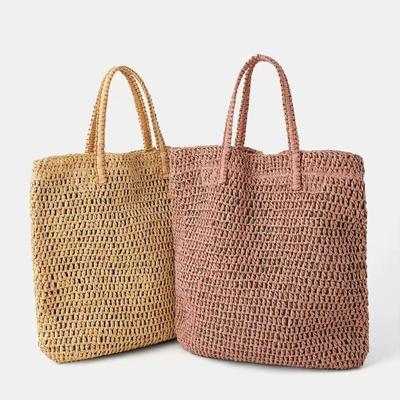 Nova bolsa de palha bolsa tecida à mão bolsa de palha bolsa tote de grande capacidade bolsa de ombro feminina para viagem praia seaside