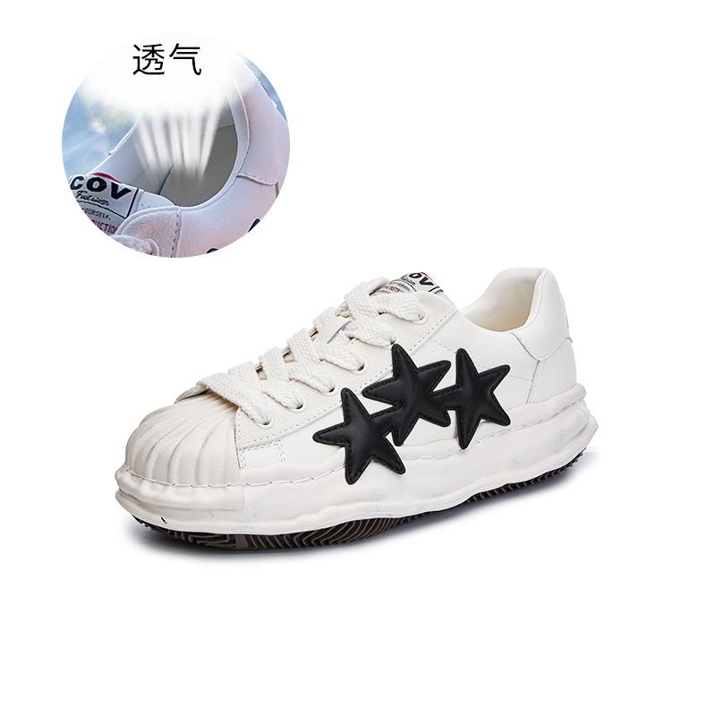 

Туфли женские белые из кожи Shell head, весна 2025, новые повседневные универсальные туфли со звездами, спортивная женская обувь на платформе 40 бежевый