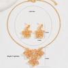 BLINGBAY Women's Jewelry Set Sweet Romantic Fashion Wedding Accessories Earrings Flower Pendant Necklace Set Girls Modern Jewelry Gift
