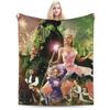 W-Wicked 2 Musical Movie Glinda Elphaba Blanket  Soft Novelty Plush Throw Blanket For Boy Girl Couch Chair Cover