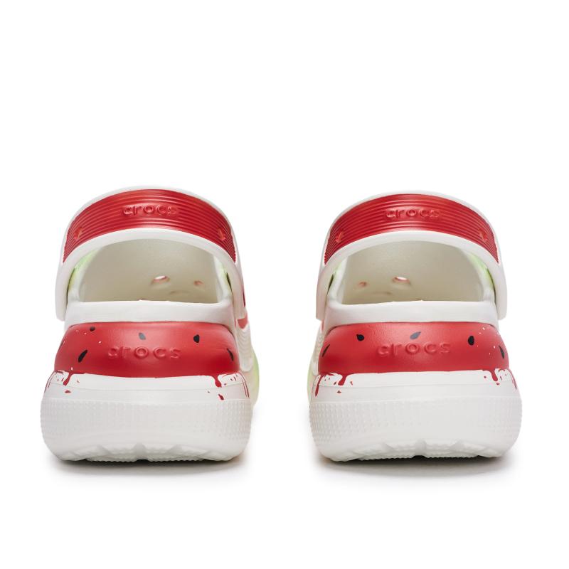 Crocs Crush Clog 811 Watermelon Clog Special Shoe Box Contrast Hole Shoes Unisex White Red Green