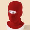 Scarf Ear Protection 1-Hole Skullies Knitted Hats Women Winter Cap Full Face Cover Men Beanies Hat