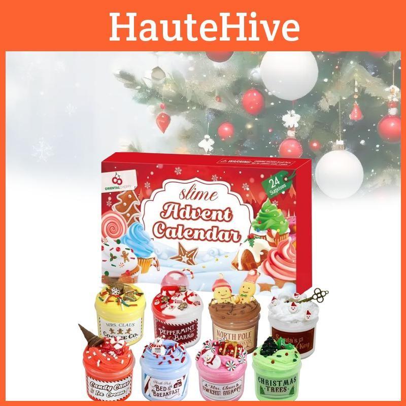 Weihnachtstage 24 Of Slime Kit Countdown Kalender Butter Slime Stressabbau Spielzeug