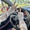 Lace Ice Silk Sleeves Gloves Pearl Driving Arm Sleeves Lightweight Summer Sunscrean Sleeves  Summer