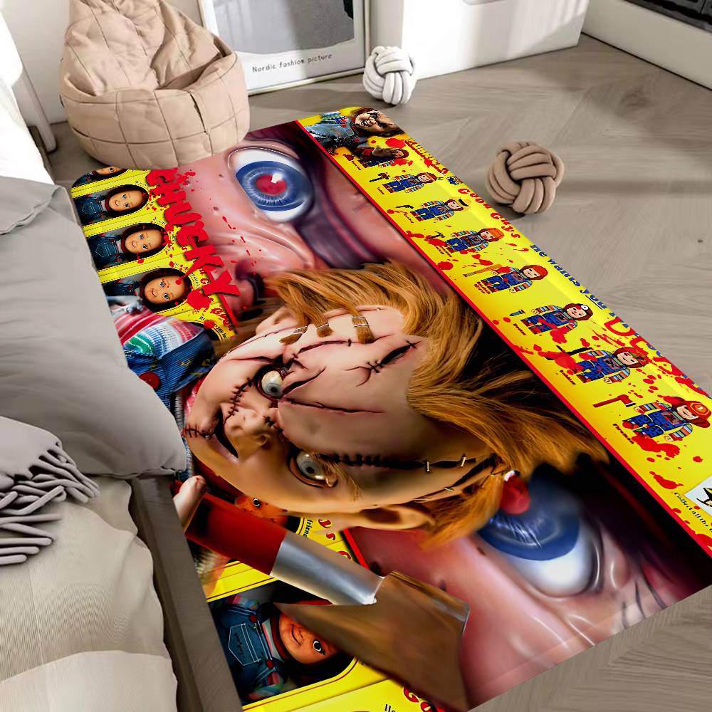 Horror Doll Chucky Cartoon Entrance Door Mat Nordic Style Home Doormat Bathroom-Toilet Mats Bedroom Hotel Decor Mat