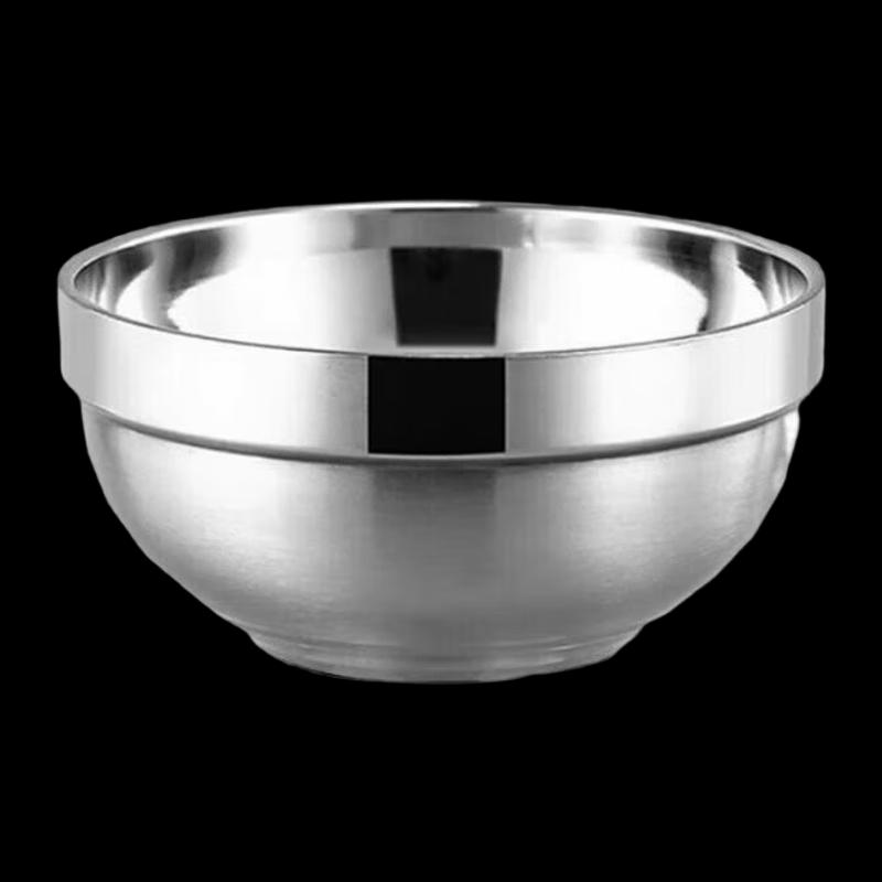 NHZHIW 304 Stainless Steel Double-Layer Insulated Bowl платиновый