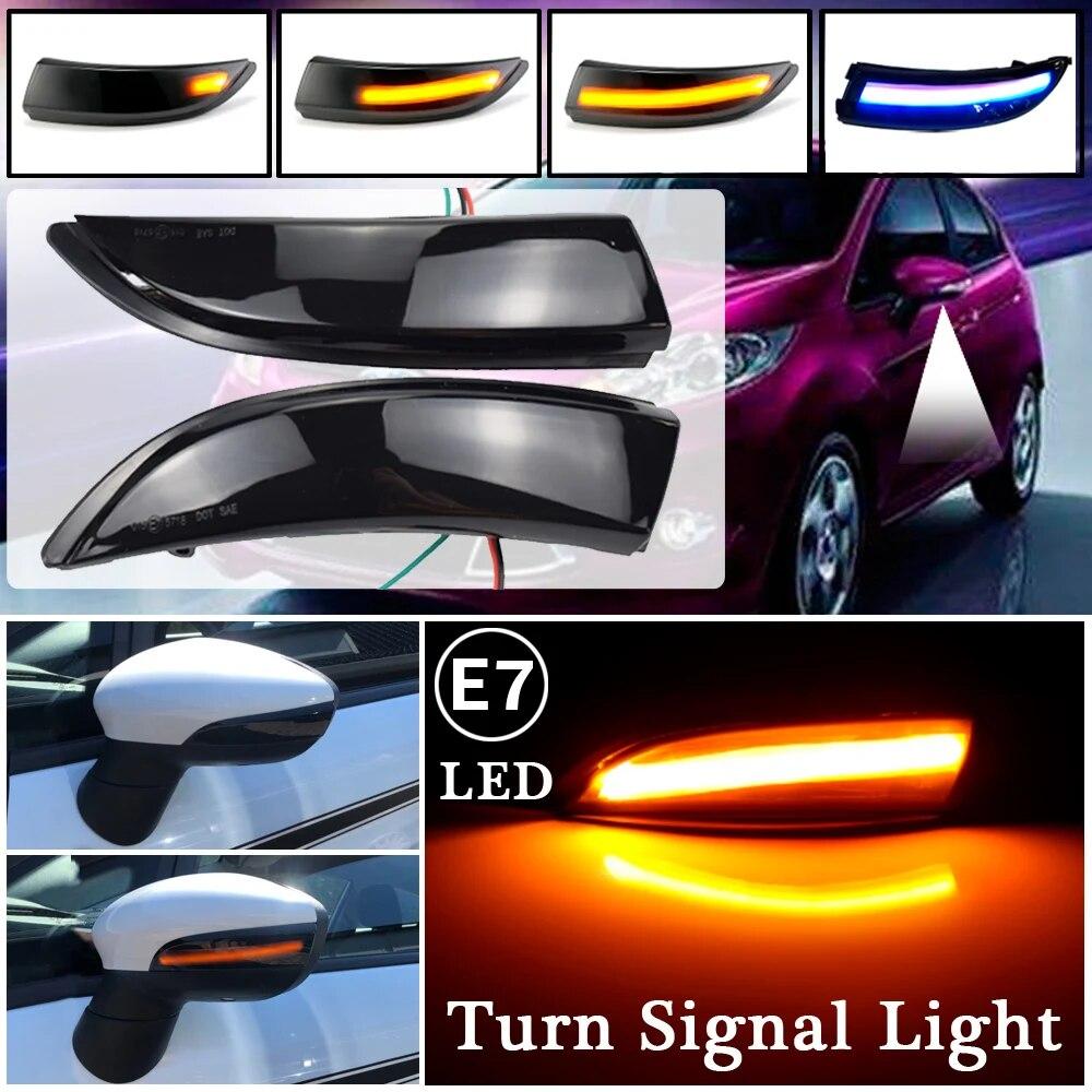 Dynamic Blinker For FORD Fiesta MK8   Mk7 08-17 LED Side Wing Flowing Turn Signal Light Side Lamp Arrow