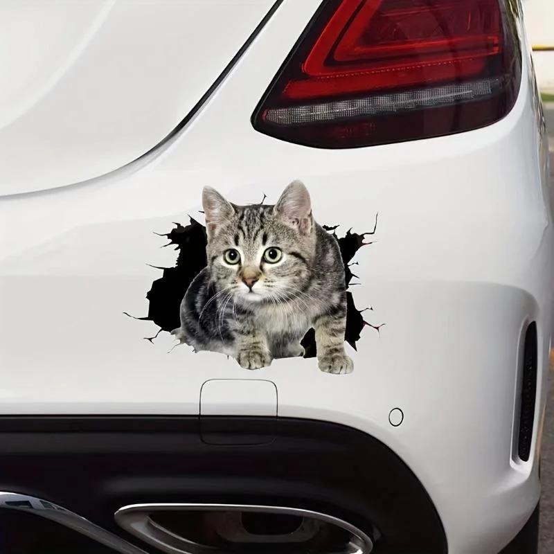 Car Sticker Cute 3D Cat Personality Block Body Scratch Auto Motorcycle Universal Decorative Stickers Car Accessories