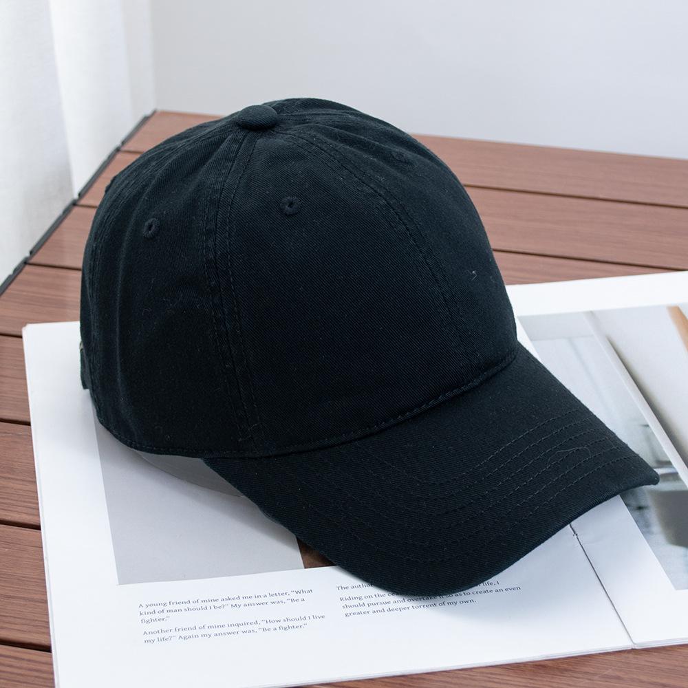 High-quality Pure Cotton Light Board Solid Color Versatile Baseball Cap for Men and Women Soft Top Casual Big Head Circumference Showing Face Small C