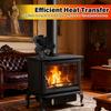 New 6 Blades Heat Powered Stove Fan Eco Quiet Black Log Wood Burner Fireplace Fan Winter Warmer Home Efficient Heat Distribution