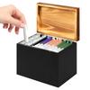 Wood Tampon Holder Bathroom Pad and Tampon Storage Box with Lid Feminine Product Organizer for Toilet Desktop Decor