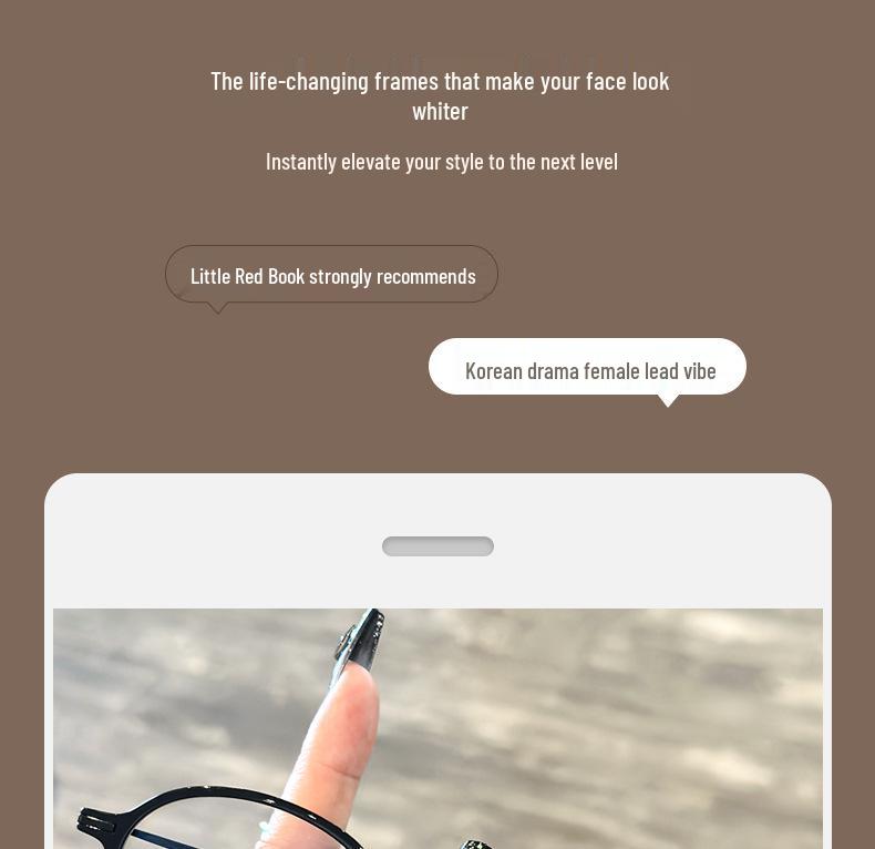 Nerd Ultralight Pure Titanium Eyeglass Frames for Women - 8g, Style 9209, Flattering, Nearsighted.