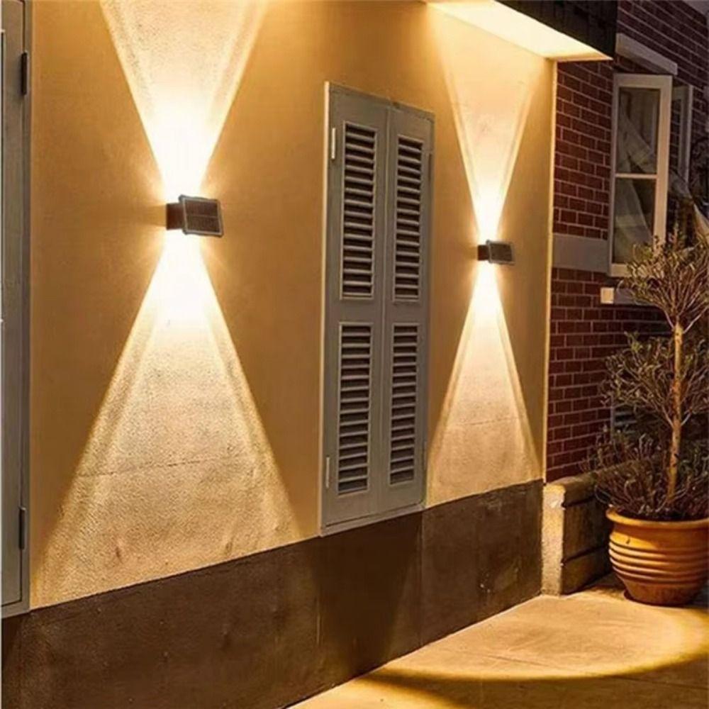 Up and Down Luminous Outdoor Solar LED Light Waterproof Solar Led Wall Light Home Courtyard