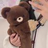 Bear Tummy Time Bag Plush Doll Crossbody Bag New Personality Female Cute Soft Backpack