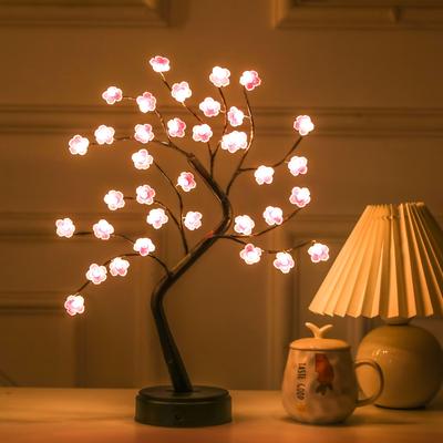 1 Sakura Bonsai Tree Light - USB/AA Battery Powered DIY Artificial Tree Light