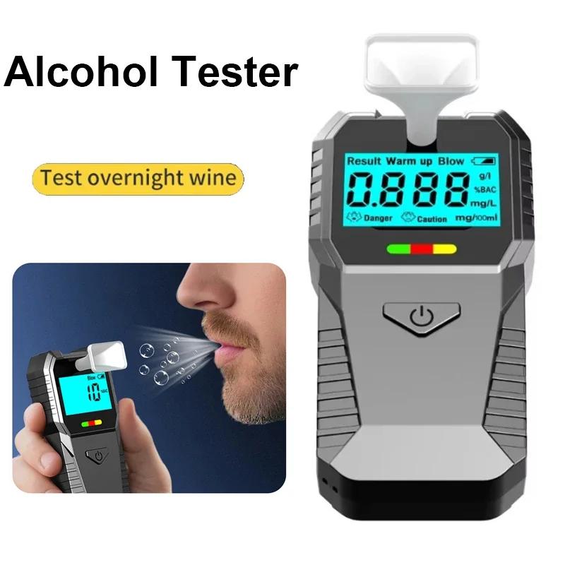 New Portable Alcohol Tester with Voice Broadcast LCD Display Breath Alcohol Analyzer Breathalyzer Drunk Driving Checker for Personal