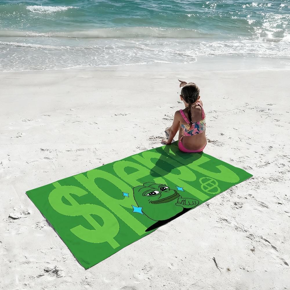 Meme P-Pepe the Frog Towel Quick Drying Beach Towels Are Suitable For Swimming Pools Camping Yoga And The Gym