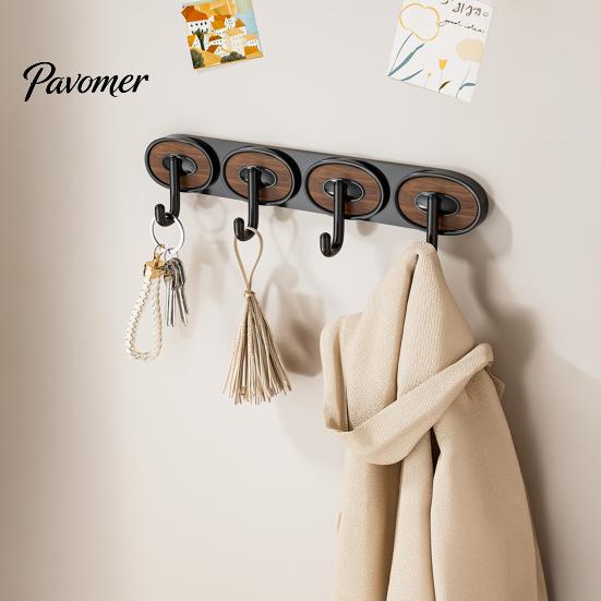 Decorative Storage Hook Adhesive Hook, Load-Bearing Wall Hanger, with High-Adhesive Backing Heavy Duty Retro Style for Bathroom Kitchen Entrance Hall