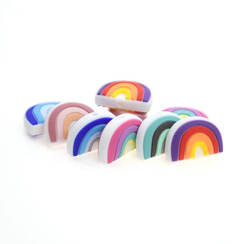 Rainbow Silicone Baby Teether - DIY Cartoon Teething Toy for Infants