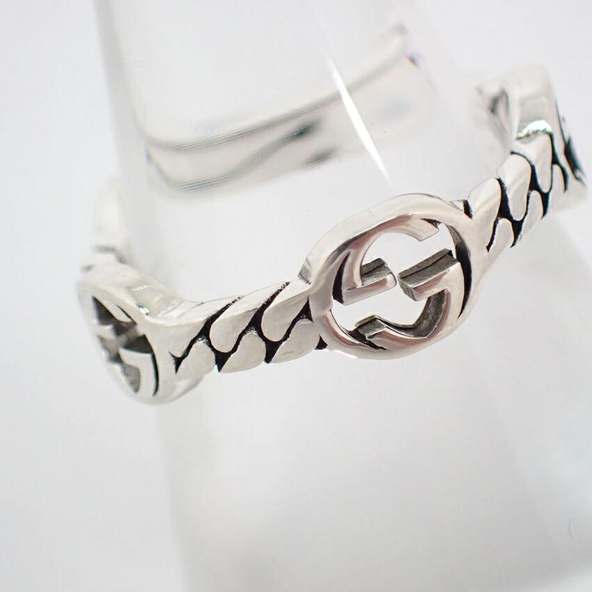 [Pre-owned] GUCCI 925 Interlocking G Ring / Size 13 / j51-9