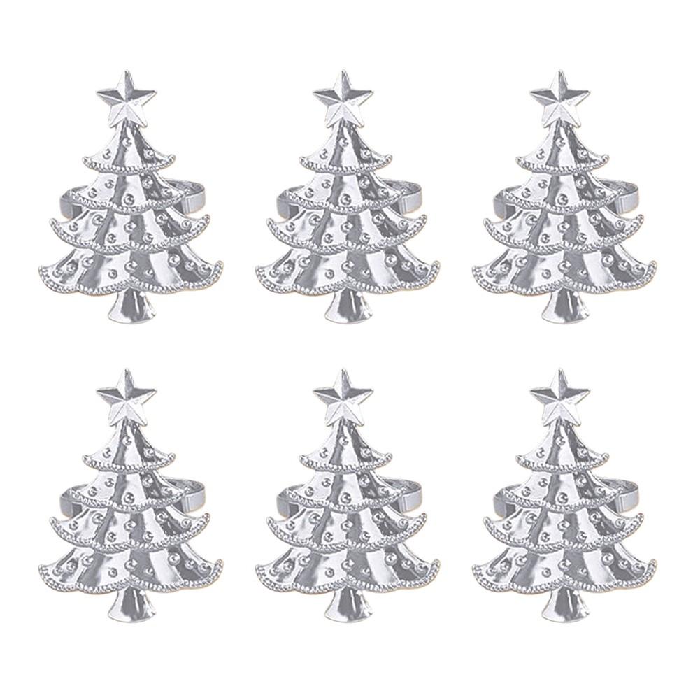 

Christmas Napkin Rings Table Decoration Wedding Decor серебряный