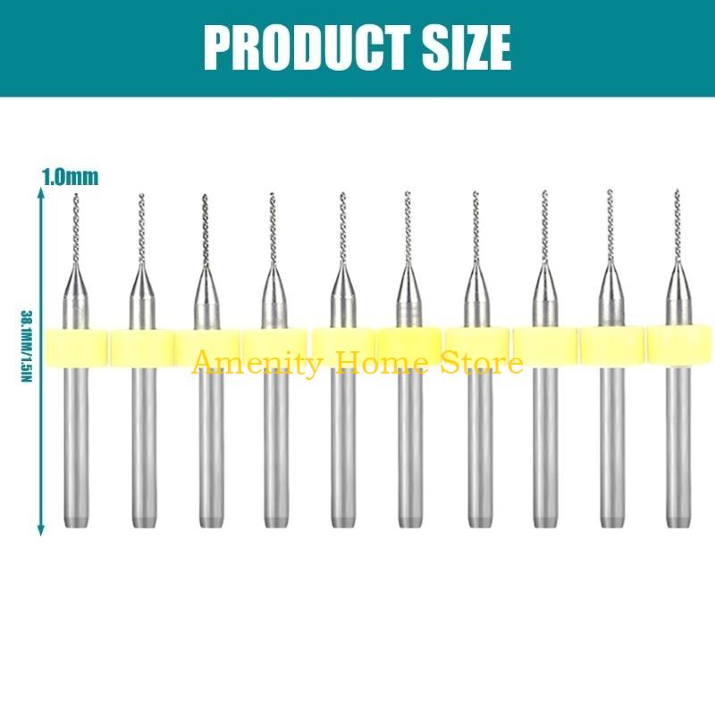 F26C Set of 10 PCB Drill Bits High Wear Resistance for Computer Numerical Control Machines and High Precise