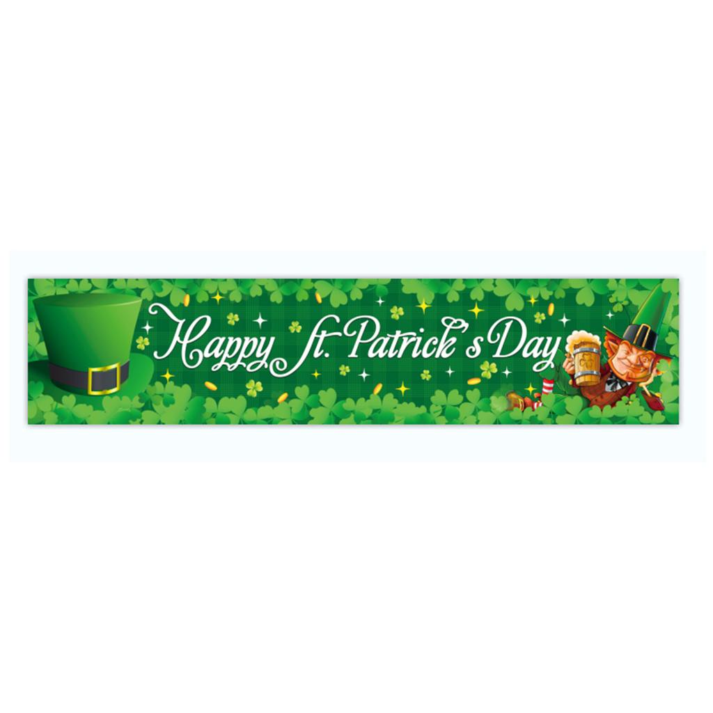 Irish Festival Clover Theme Party Outdoor Party Venue Arrangement Props Polyester Cloth Poster Customization