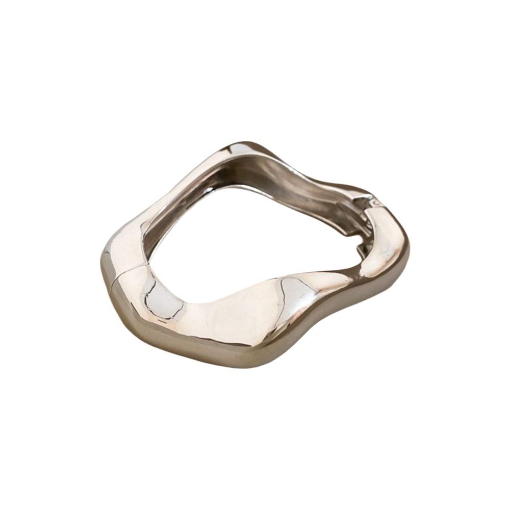 Zinc Zinc Zinc Alloy Metal Bracelet Geometry Wide Side Bangle Retro Open Bangle Gift
