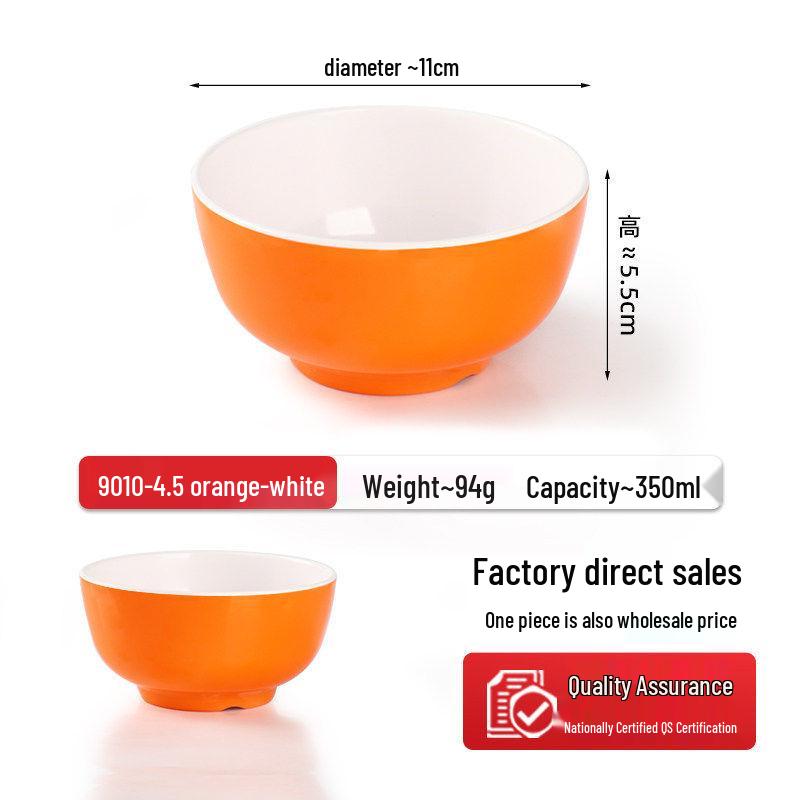 Melamine Square Rice Bowl Plate - Imitation Porcelain Dinnerware for Catering & Restaurants