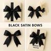 20Pcs Pink Black Satin Ribbon Bow Wrap Favor Decorative Bow Hair Clip Packaging Wedding Bridal Shower Baby Shower Cake Decor