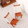 Miniature Dollhouses Display Beach Chair Accessory 1/12 Scale, Realistic Zakka Wood Chair Dollhouses Props