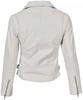 New Women Jacket White Leather Lambskin Handmade Casual Biker Stylish Wear Soft Fit