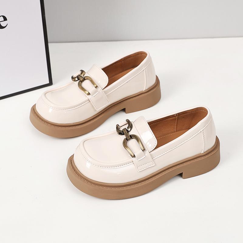 Simple Princess Soft Sole Leather Loafers for Girls - Spring & Autumn 33