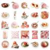 50 Cute Peach Heart Stickers for Decorating Phone Cases, Scooters, and Speakers